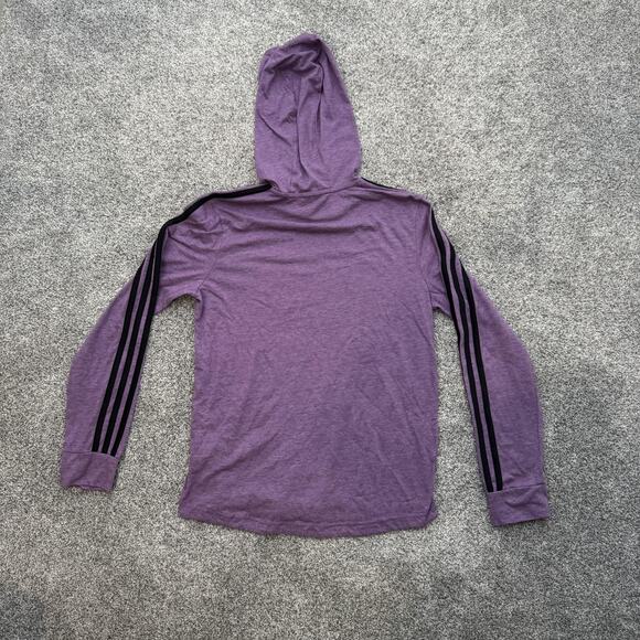 Adidas Hoodie Shirt Mens Small Climalite Long Sleeve Pullover 3 Stripe Athletic - Picture 10 of 12
